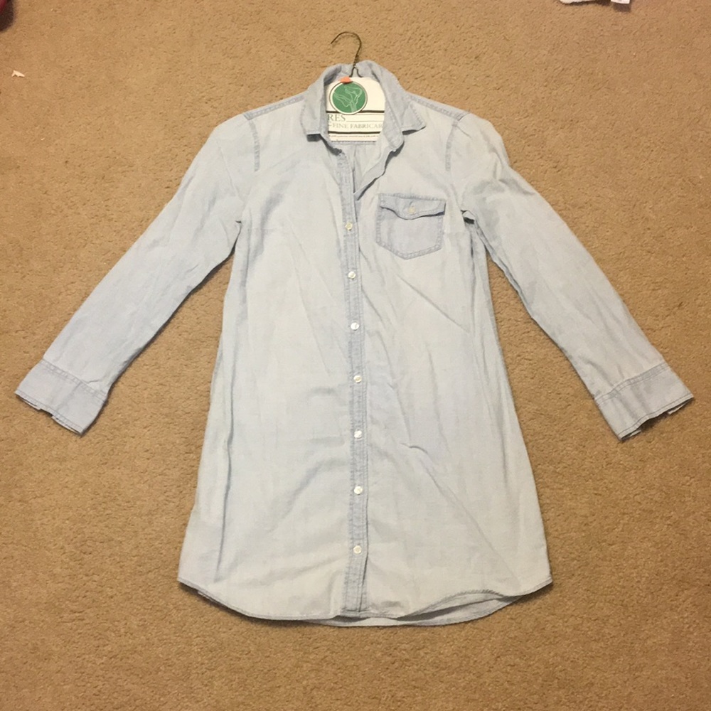 JCrew light blue collared dress.